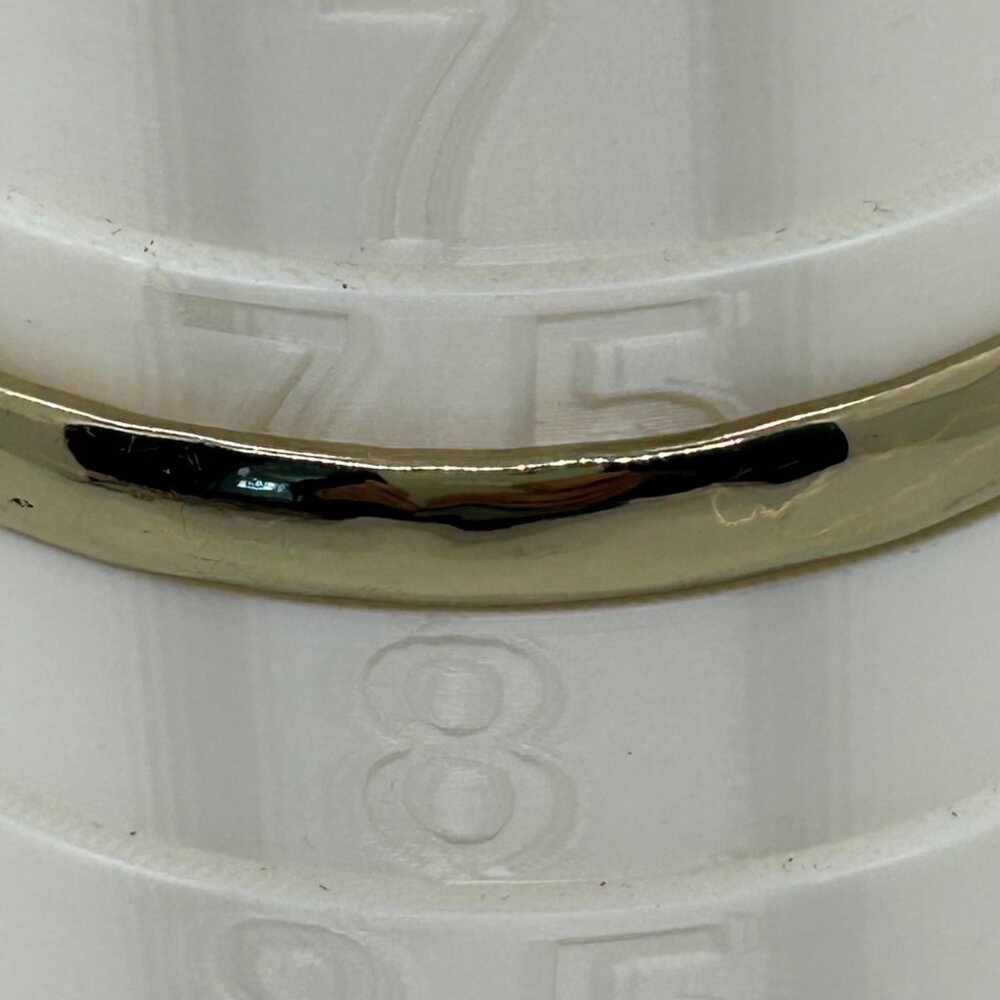 Vintage Kenneth Cole Bangle Bracelet Gold Tone Hammered Signed Stackable SZ 7.5 - Picture 8 of 13